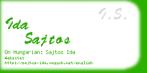 ida sajtos business card